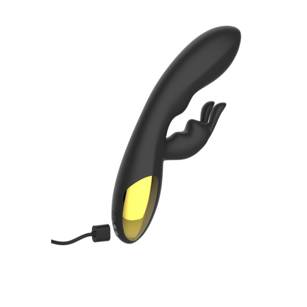 Vibromasseur rabbit noir Luxe très puissant, USB 